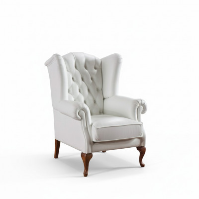 Chesterfield oorfauteuil fauteuil bekleding televisie kantoorbank echt leer CL-F3