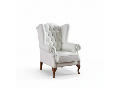 Chesterfield oorfauteuil fauteuil bekleding televisie kantoorbank echt leer CL-F3
