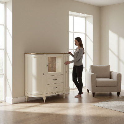 Klassieke commode vitrinekast commodes vitrinekast dressoir FL-KB