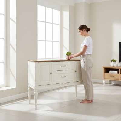 Klassieke commode vitrine commodes vitrines ladekast kast FL-K2A
