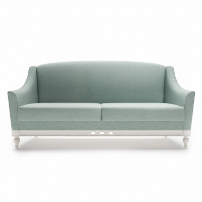 Chippendale Bank 3 zits landhuis stoffen bank met houten designmeubels