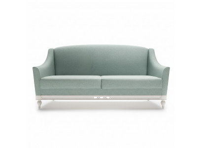 Chippendale Bank 3 zits landhuis stoffen bank met houten designmeubels