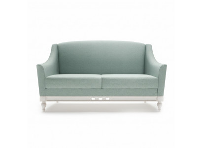 Chippendale Bank 2 zitter landhuis stoffen bankstel met houten design garnituur FL-2Siz