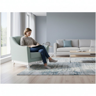 Chesterfield oorfauteuil stoel bekleding televisie kantoor bank echt leer FL-1Siz