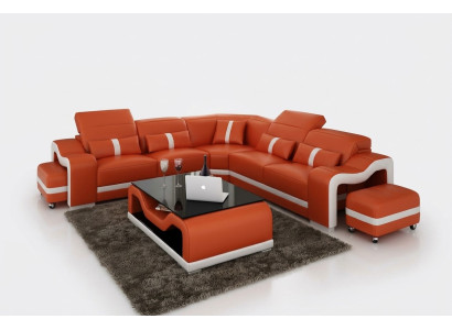 Leren bank Bankstel Woongroep Hoekbank Bank Hoek Modern Design Set  Leren bank Bankstel Woonkamer Hoekbank Bank Hoek Modern Design Set