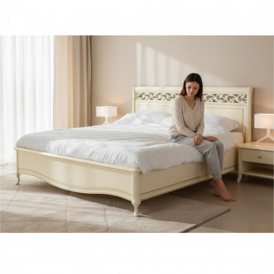 Bed Huwelijksbed Tweepersoonsbed Slaapkamer Houten bed Klassiek - Model V-AP-N Hout
