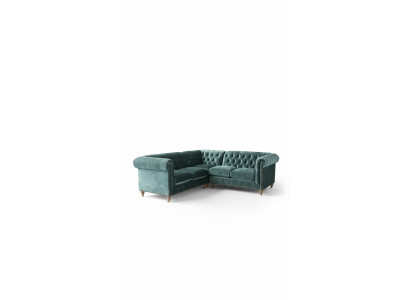 Eckbank Chesterfield leren bank Bank Bank Textiel Stof Bekleding Hoek Nieuw