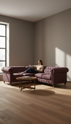Chesterfield hoekbank bank designer beklede hoek textiel bankstel 1013-14