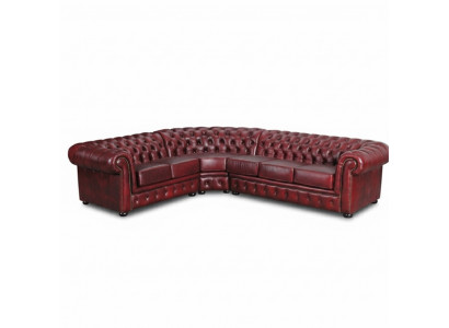 Hoekbank Sofa Bankstel Bekleding Hoekset Chesterfield 100% Leer Direct