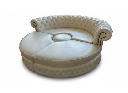 Chesterfield RONDE HOEKBANK Royal Semi-Ronde Designer Bank Leren Bank