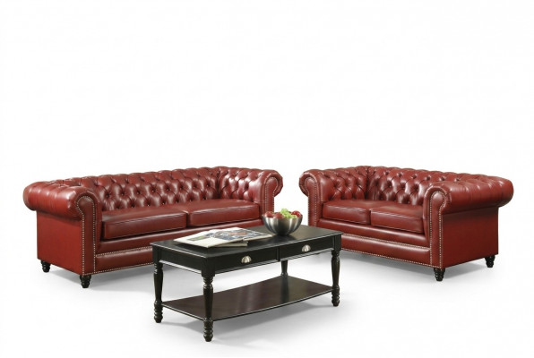 Bruine Chesterfieldbank 3+2 zits gestoffeerd ontwerpcouches Sofagarnituur