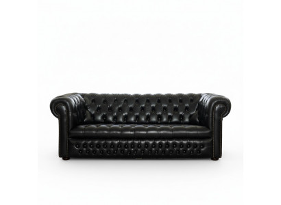Zwarte Chesterfield bank 3+1 zits designer banken set