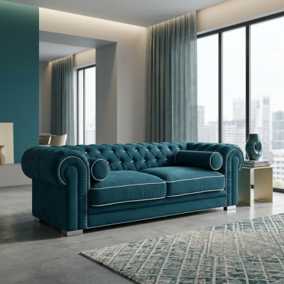 Chesterfield bank 3-zits gestoffeerde designerbank bankstel SL-bank
