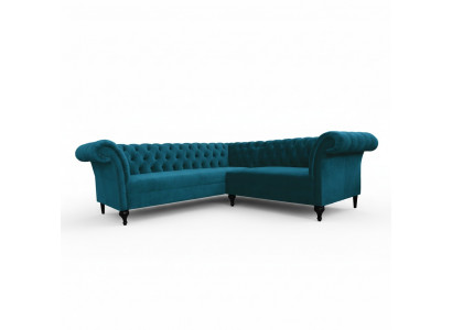 Chesterfield hoekbank designer bank fluwelen lederen sofa