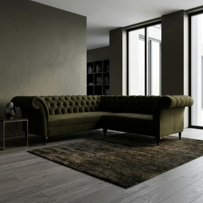 Chesterfield-hoekbank hoekbank designerbank bankstel fluweel lederen sofa SLIII bank