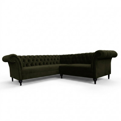 Chesterfield-hoekbank hoekbank designerbank bankstel fluweel lederen sofa SLIII bank