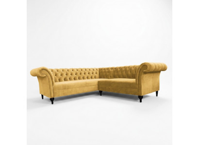 Chesterfield hoekbank hoekbank designerbank bankstel fluwelen leren bankstel