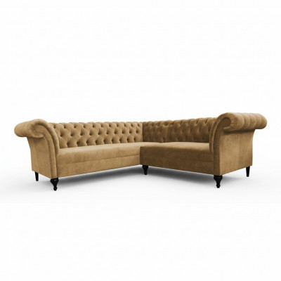 Chesterfield hoekbank hoekbank moderne designbank bankstel fluweel leren bankstel
