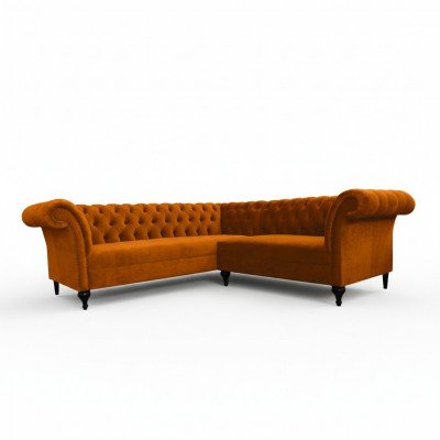 Chesterfield hoekbank designbank sofa bank fluwelen leren sofa