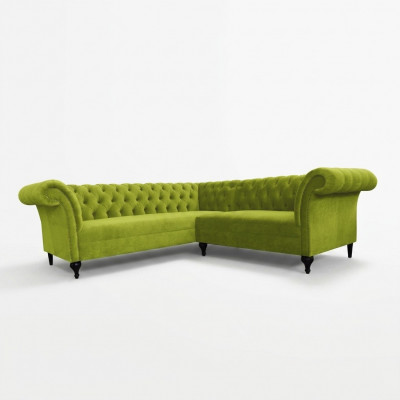 Chesterfield hoekbank hoekbank ontwerper bank fluwelen leren bankstel SLIII bank nr. 96