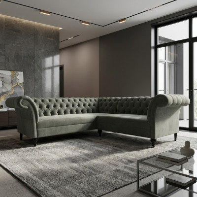 Chesterfield hoekbank hoekbank designbank bank velours leren bankstel SLIII bank №97