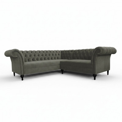 Chesterfield hoekbank hoekbank designbank bank velours leren bankstel SLIII bank №97