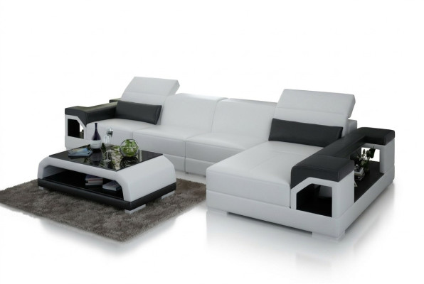 Leren bank Moderne bank Woonlandschap Decoratie Hoekbank Design Bankstel