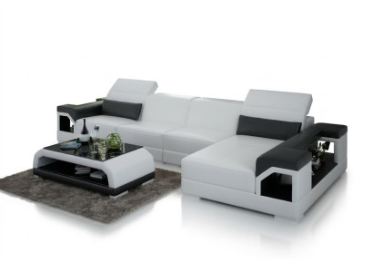 Leren bank Moderne bank Woonlandschap Decoratie Hoekbank Design Bankstel