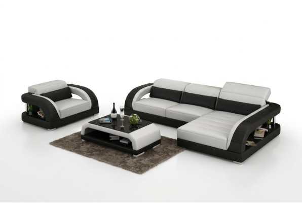 Leren bankbank woonlandschap hoekbank fauteuil set suite design bankstel