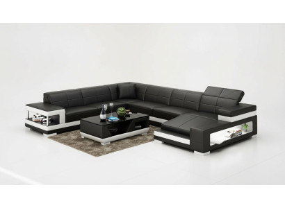 Leren bank Bank Woonlandschap Hoekbank Hoekbank Ontwerp Modern Bankstel G8017