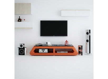 RTV TV dressoir leer glazen tafel televisiekast tafel lowboard Mo.B.