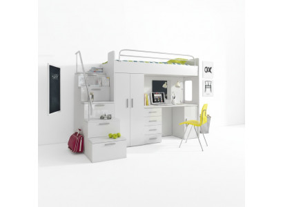 Stapelbed Stapelbed Tweepersoonsbed Jeugdbed Bedden met kast Tafel RAJ4w