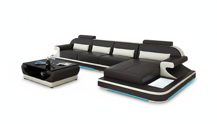 Leren bank Bank Woonkamer Hoekbank Hoekbank Set Design Modern Bank G8021C