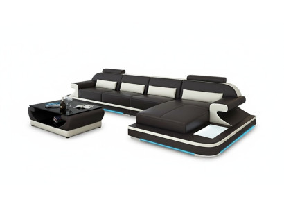 Leren bank Bank Woonkamer Hoekbank Hoekbank Set Design Modern Bank G8021C