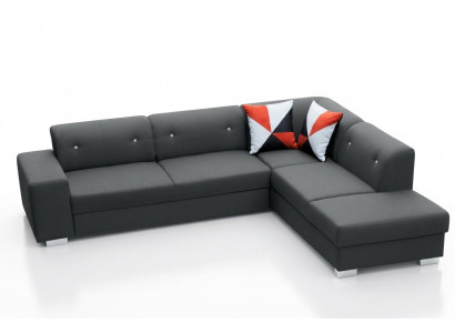 Sofa Slaapbank Designer Sofa met slaapfunctie + opbergruimte Hoekbank Bank NIEUW
