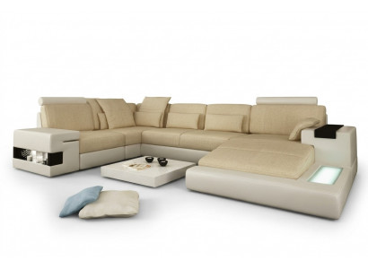 Hoekbank Bank Bank Bekleding U-vorm woonlandschap Designbanken XXL Big