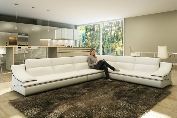 Hoekbank Bekledingstel Bank Sofa Zithoek Stof Leer.