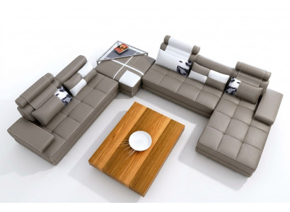 Elegant U-vormige designer hoekbank - Perfecte synthese van stijl en comfort.