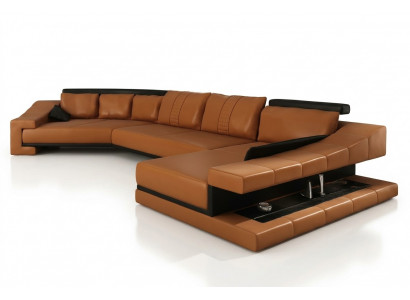 Leren bankstel woonlandschap XXL hoekbank Bigsofa bankstel ontworpen bank PHM105