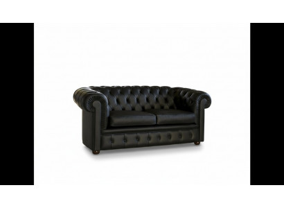 Chesterfield Sofa Bank Beklede Banken Klassieke 2-zits Zitbank Leer Schaffhaus