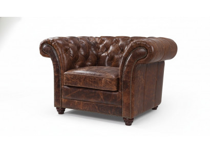 Chesterfield Bank Bank Bekleding 1 Zits Fauteuil Bankstellen Design Bekleding Leer Nieuw