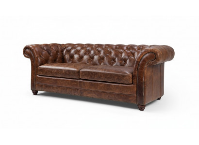 Chesterfield 100% Echt Leer Leren bank Bank Bank Bekleding Klassieke Banken