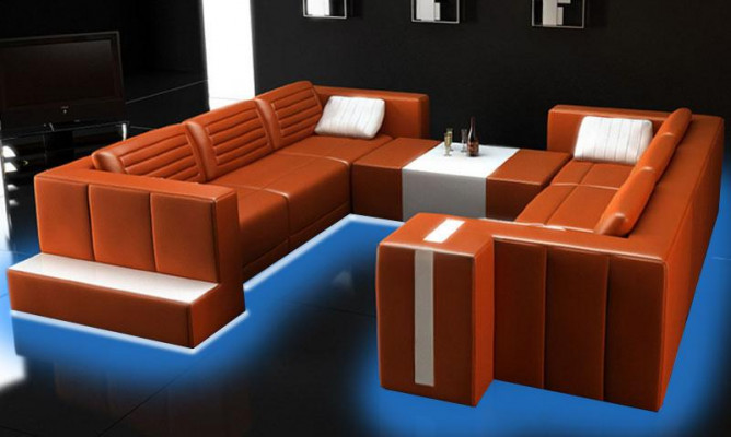 Modern Elegant Design Woonkamerbanken Bekleed meubilair U-vorm voor uw huis.