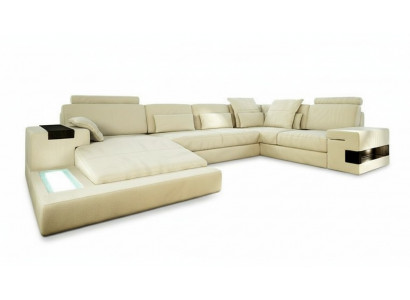 Leren bank Designer Bank U-vormige woonlandschap bank bekleden hoekbank set Nieuw Leerbank Designer Bank U-vormige woonlandschap bankhoes hoekbank set Nieuw