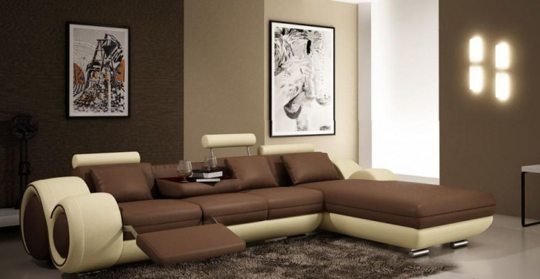 Elegant wonen Luxueuze hoekbank in perfecte L-vorm Bank Woonkamer