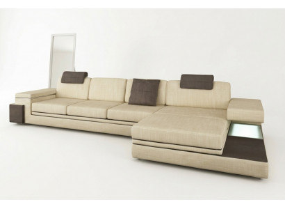 Ontwerp leren bankbank bank bankstel woonlandschap set hoekstof