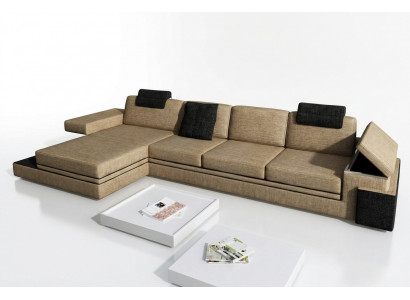 Ontwerp leren bank bank bank bekleding set woonlandschap hoek textiel