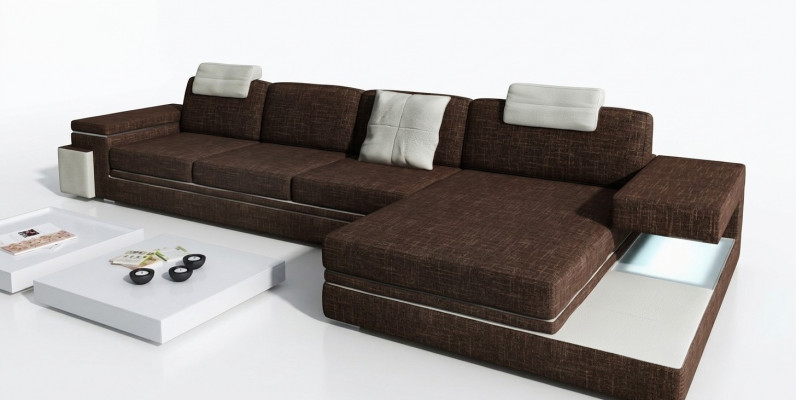 Ontwerp leren bank bank bank bekledings decor woonlandschap hoekbank hoekstel.