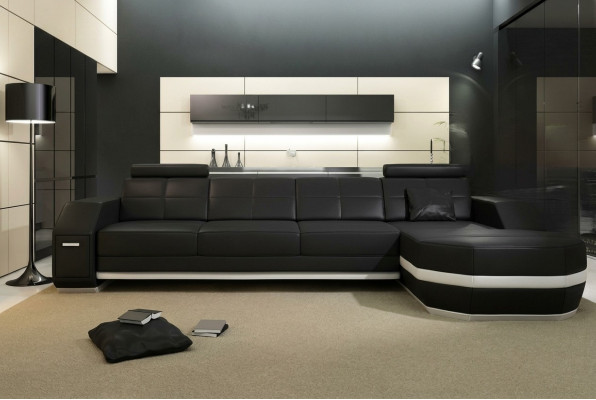 Ontwerp hoekbank bank bekleding hoek garnituur lederen bank hoek woonlandschap PH300B