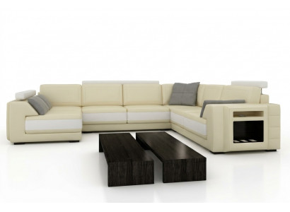 Designersofa Hoekbank Bank Leren bank Bekleding Stoel Hoekstel + Licht PHM3027